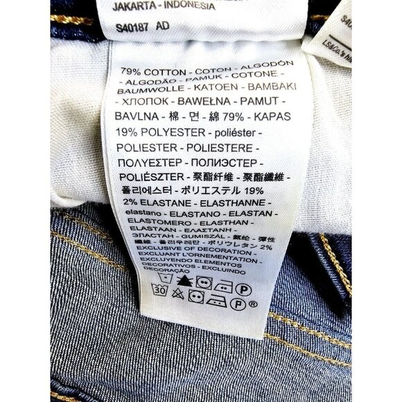 Levis Size 20W Womens Classic Straight 31" Inseam Blue Denim 5 Pocket Logo Jeans - Picture 7 of 14